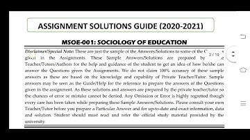 MSOE 001 Ignou Solved Assignment