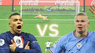 Mbappé vs Haaland PENALTY KICK BATTLE! who’s gonna win?