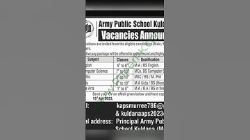 Teaching jobs in APS