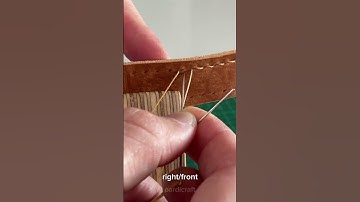 Tutorial - how to Saddlestitch Part 3 #howto #saddlestitch #diy #leather #asmr