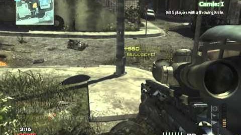 MW3 Random Throwing Knife Across The Map 