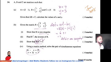 Crash Course CSEC MATHS 2 - Matrices, Vectors, Construction, Coordinate Geometry