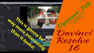 Dynamic Title using expressions, and how to make a title macro - DaVinci Resolve 16
