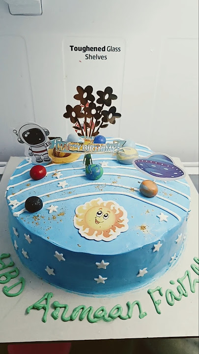 Today #Nov19#2024#1 kg white forest cake #Again planet theme cake #shorts#