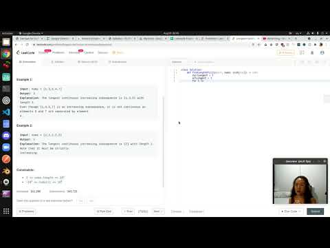 LeetCode 674 Longest Continuous Increasing Subsequence (Python)