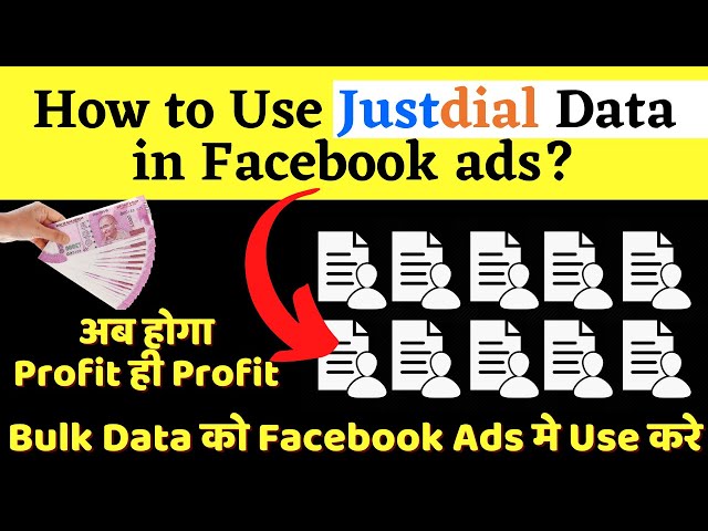 How to Use Justdial Data in Facebook Ads | Facebook Ads Customer List Audience class=