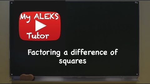 Factoring a difference of squares