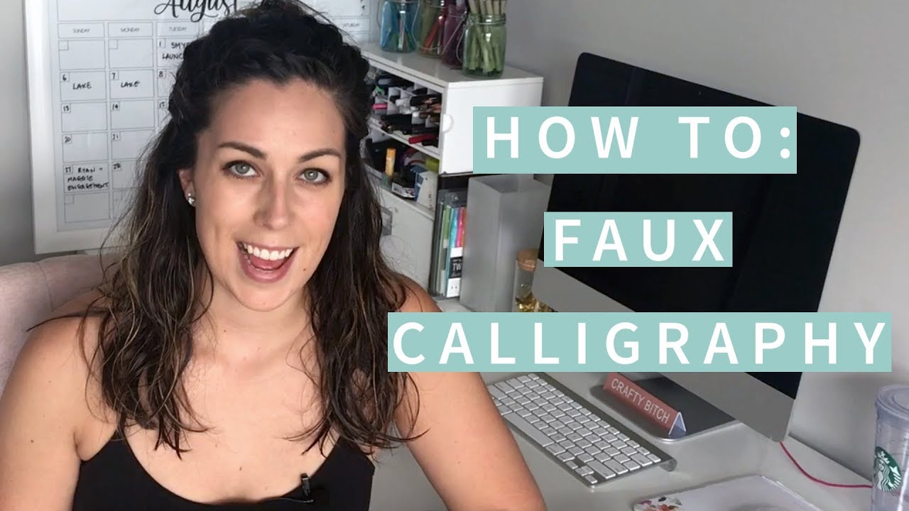 How To Do Faux Calligraphy | The Happy Ever Crafter - YouTube