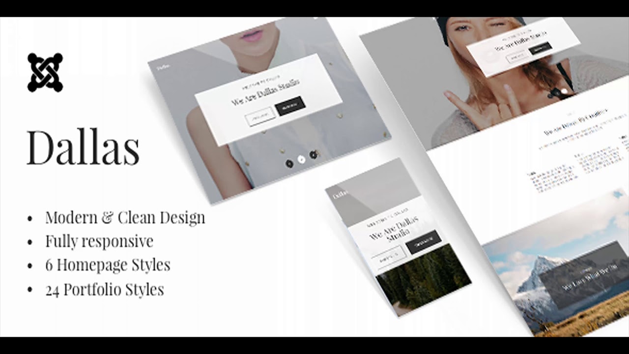 Dallas - Minimalistic Agency, Portfolio & Photography Joomla Template | Themeforest Website