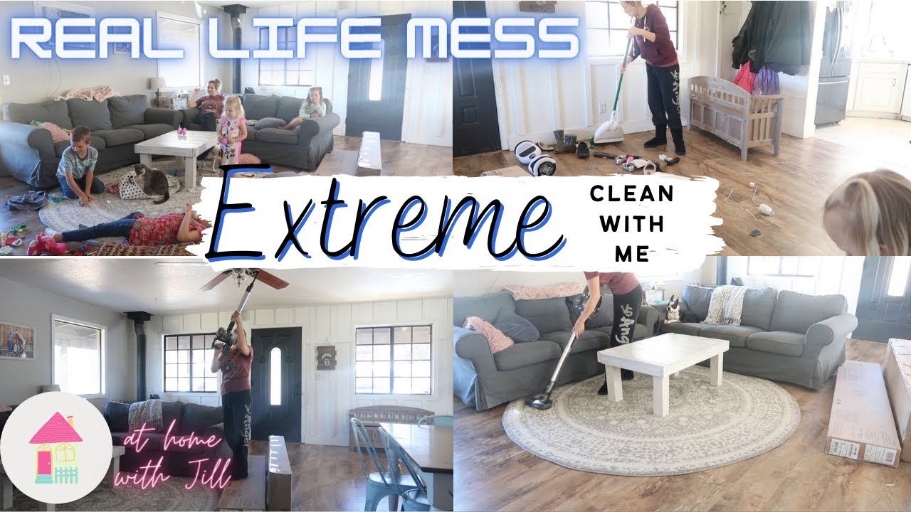 ALL DAY EXTREME CLEAN WITH ME || WHOLE HOUSE CLEANING MOTIVATION ...