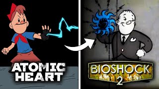 Atomic Heart Cartoon Soviet Boy vs Bioshock 2 Plasmid Video Cartoons