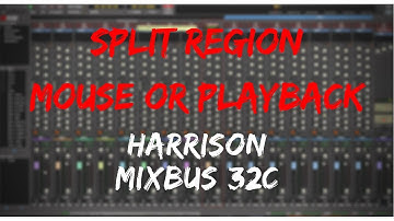 Split Region Using Mouse or Playhead | Harrison Mixbus Video Manual