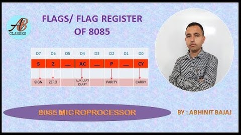 Flags / Flag Register / Program Status Word of 8085 microprocessor // In Hindi// By - Abhinit Bajaj