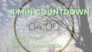 Mellow 4 minutes | Key of B | Baritone Guitar | Strymon BigSky | Worship Countdown