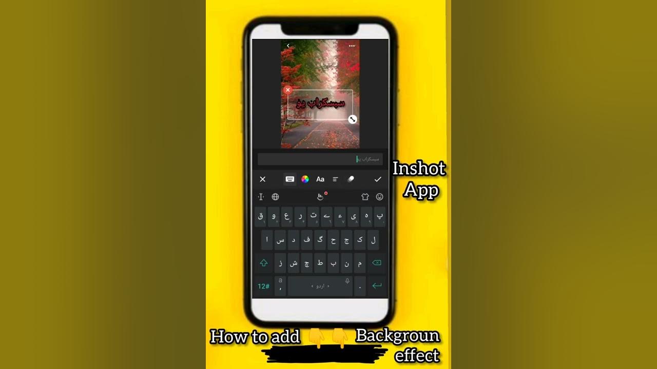 how to add taxe background effect in inshot app inshot new YouTube