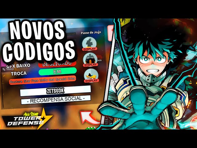 CORRE!!* REVELEI NOVOS CÓDIGOS!! NO ALL STAR TOWER DEFENSE COM 10.000 GEMAS  E 5.000 STARDUST!! 