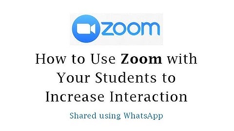 Quick Steps to Use ZOOM for Live Interactions with your students During COVID 19