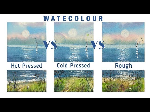 Hot Press vs Cold Press Watercolour Paper Comparison, Watercolour  Demonstration, Loose Watercolo…