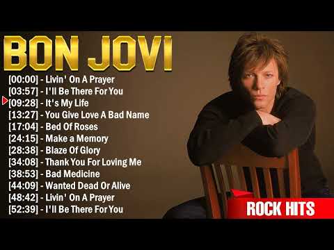 Bon Jovi Greatest Hits Full Album ~ Best Rock Songs Playlist Ever