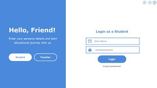 Login Page in JAVA || CSS type stylish Login Page ||