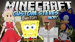 Minecraft | CUSTOM STEVES MOD! (Become ANY 3D Game Character!) | Mod Showcase