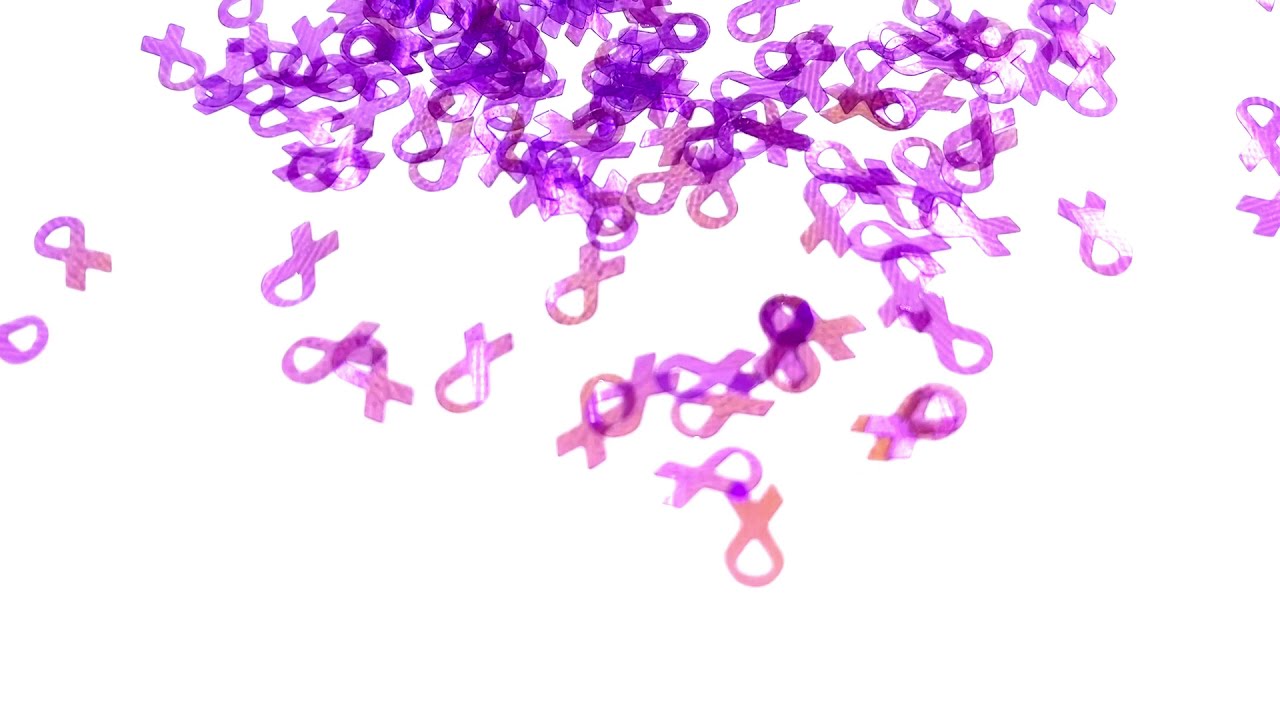 GlitterHippo.com Iridescent Shape Glitter - Purple Awareness Ribbons