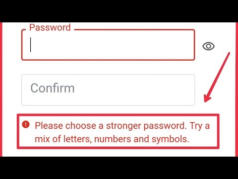 Google & Play Store Account | Fix Choose a Stronger Password. Try A Mix of Letters, Number & Symbols