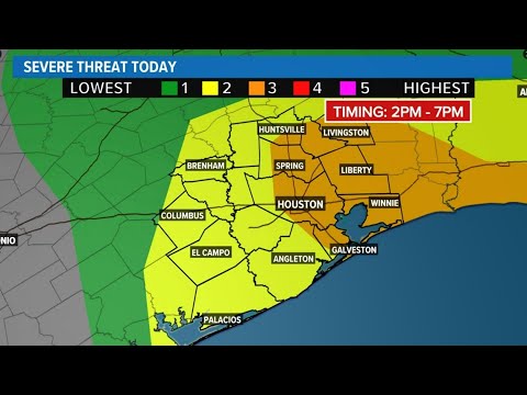 Severe weather threat in Houston today