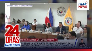 Omb. Remulla At Trillanes, Dadalo Sa Vp Sara Impeachment Hearing Sa Apr. 22 24 Oras Weekend