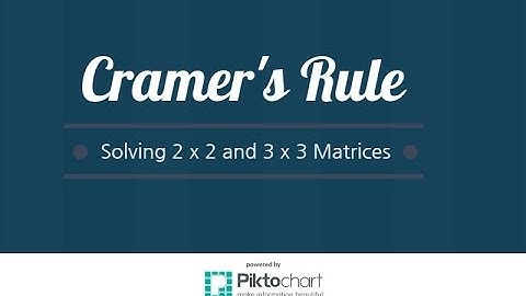 How to use Cramer