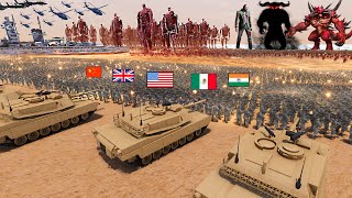 Every EARTH Army Defense VS 5 MILLION DEMON ARMY from HELL! Ultimate Epic Battle Simulator 2