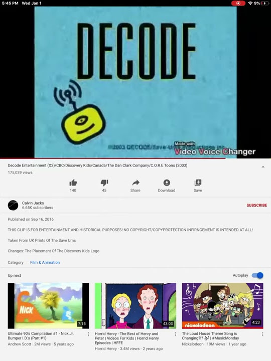 Core toons ident youtube