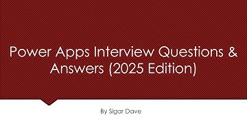 Power Apps Interview Questions & Answers