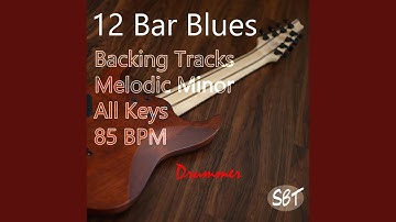 12 Bar Blues Drum Backing Track in Gb Melodic Minor 85 BPM, Vol. 1