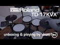 Roland td17 kvx electronic drums unboxing  playing by drumtec