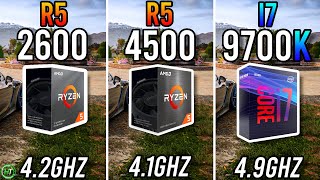 Ryzen 5 2600 vs Ryzen 5 4500 vs Intel i7 9700k - YouTube