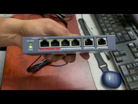 HIKVISION DS-3E0106P-E/M 4 Port Fast Ethernet unboxing Unmanaged POE Switch for CCTV - NVR :-)