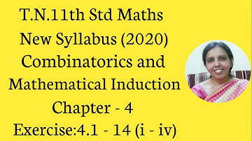 T.N. 11th  Maths  Exercise:4.1  Sum -14 (i - iv) | Combinatorics & Mathematical Induction.