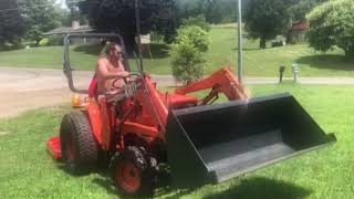 kioti lb1914 tracker with rear mower for sale