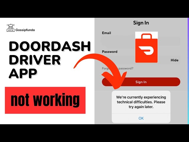 Doordash driver app not working - How to fix 