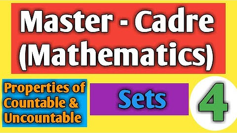 Properties of Countable and Uncountable for master cadre by KK Paathshala.