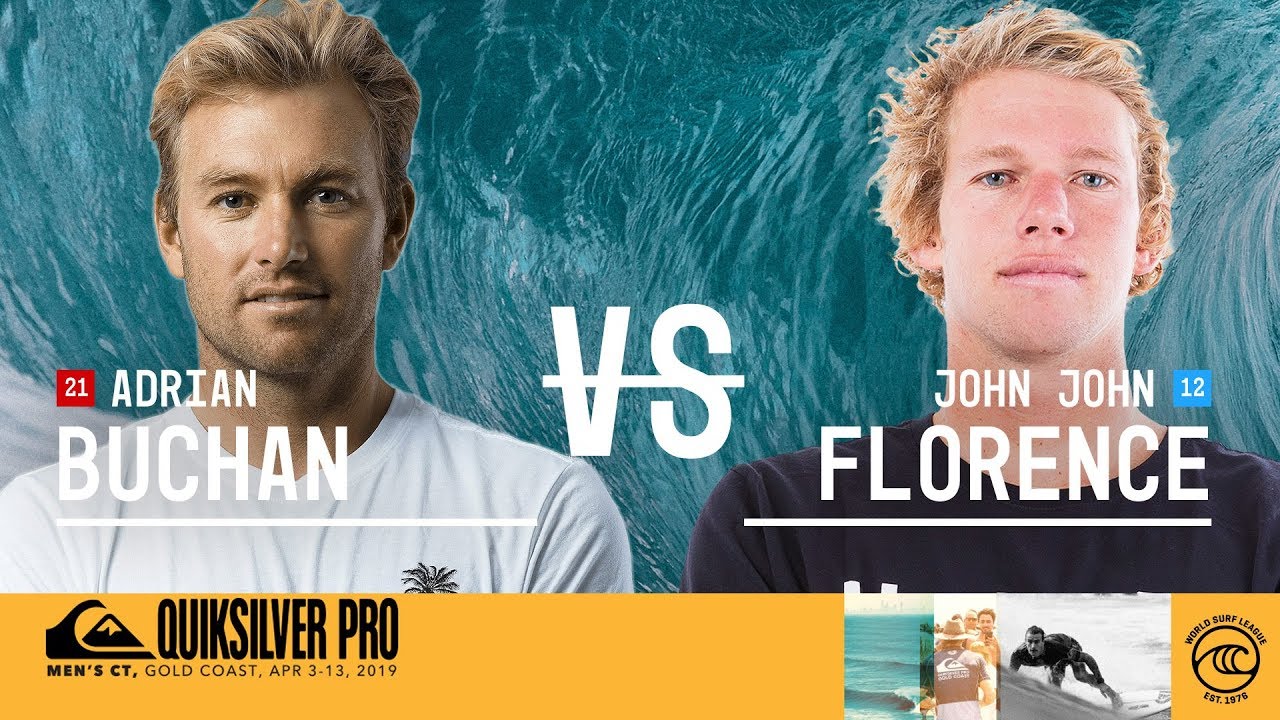 john john florence board Adrian Buchan vs. John John Florence - Round Three, Heat 2 - Quiksilver Pro Gold Coast 2019