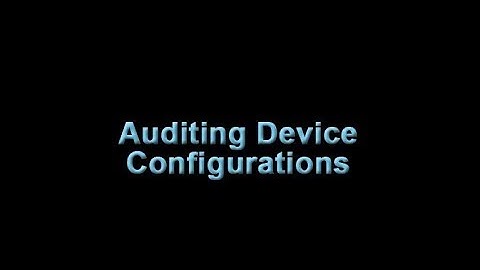 Prime Infrastructure 3.2 Auditing Device Configurations