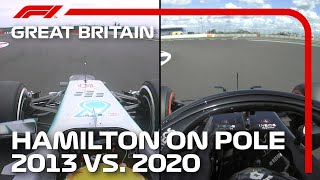 Lewis Hamilton's Qualifying Laps 2013 and 2020 Compared | 2020 British Grand Prix