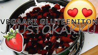 Gluteeniton ja vegaaninen mansikkalevykakku