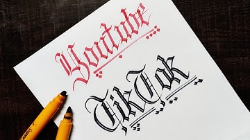 YouTube vs TikTok | How to write with chisel marker | Satisfying Calligraphy compilation