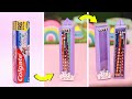 How to make cute unicorn pencil box from colgate box || DIY pencil box with waste Colgate box
