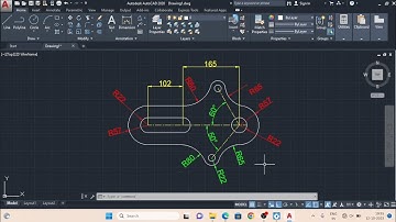 AutoCAD 2d drawing exercises in hindi for practice,  drawing for mechanical engineers for practice