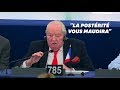 Les derniers mots de le pen au parlement europen