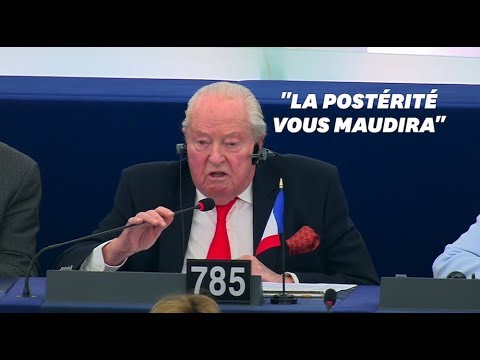 Les derniers mots de Le Pen au Parlement européen